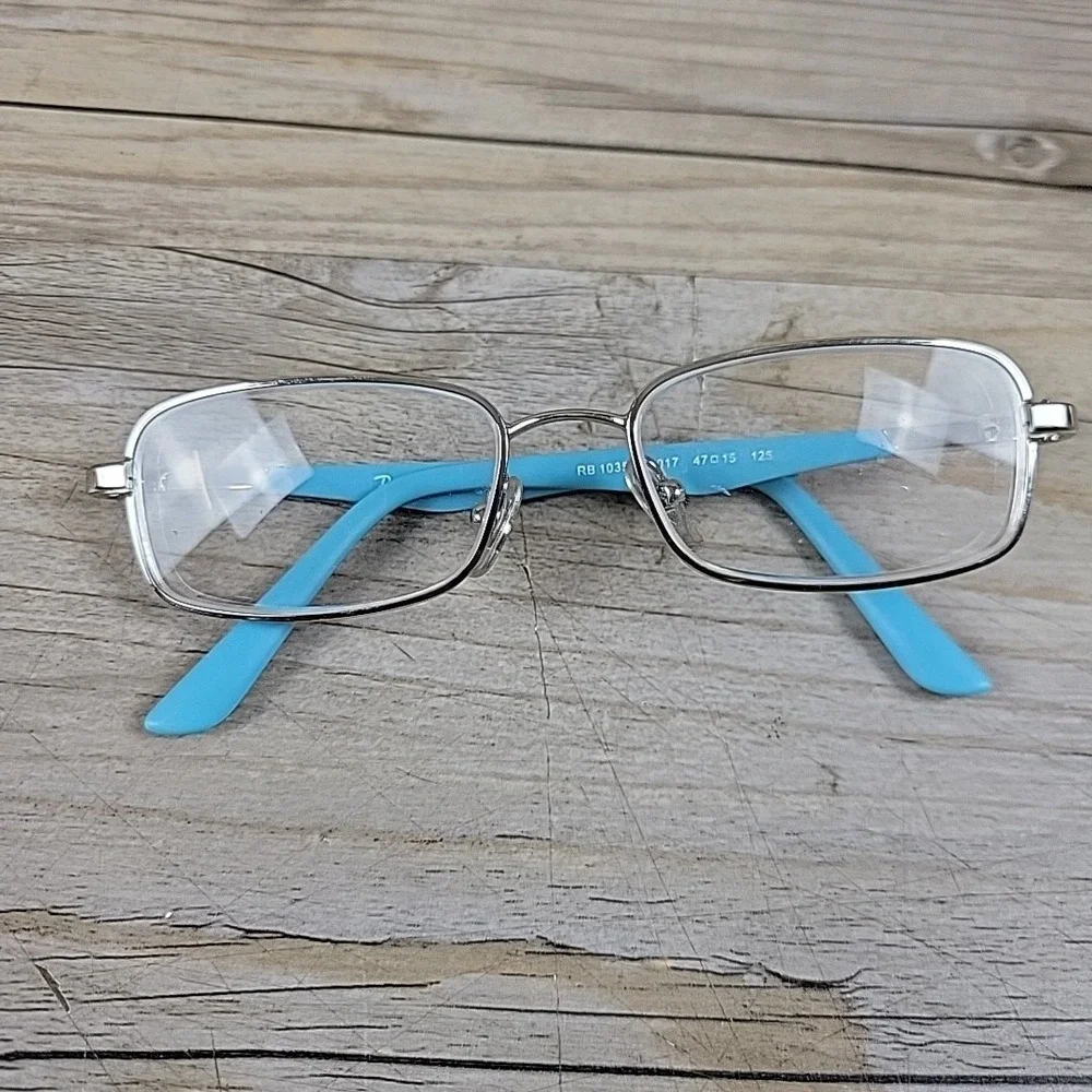 Ray-Ban RB1035 4017 Eyeglasses Kids Frames‎ Only Silver Blue 47-15-125